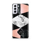 Personalised Custom Marble Initials Samsung S21 Plus Case