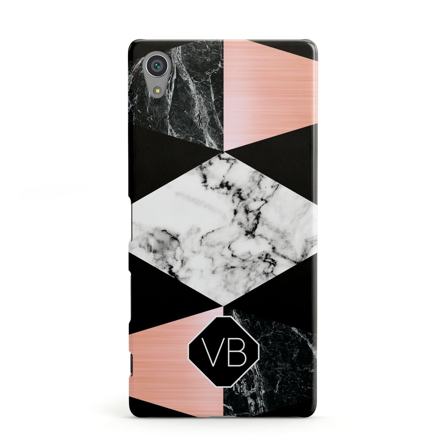 Personalised Custom Marble Initials Sony Xperia Case