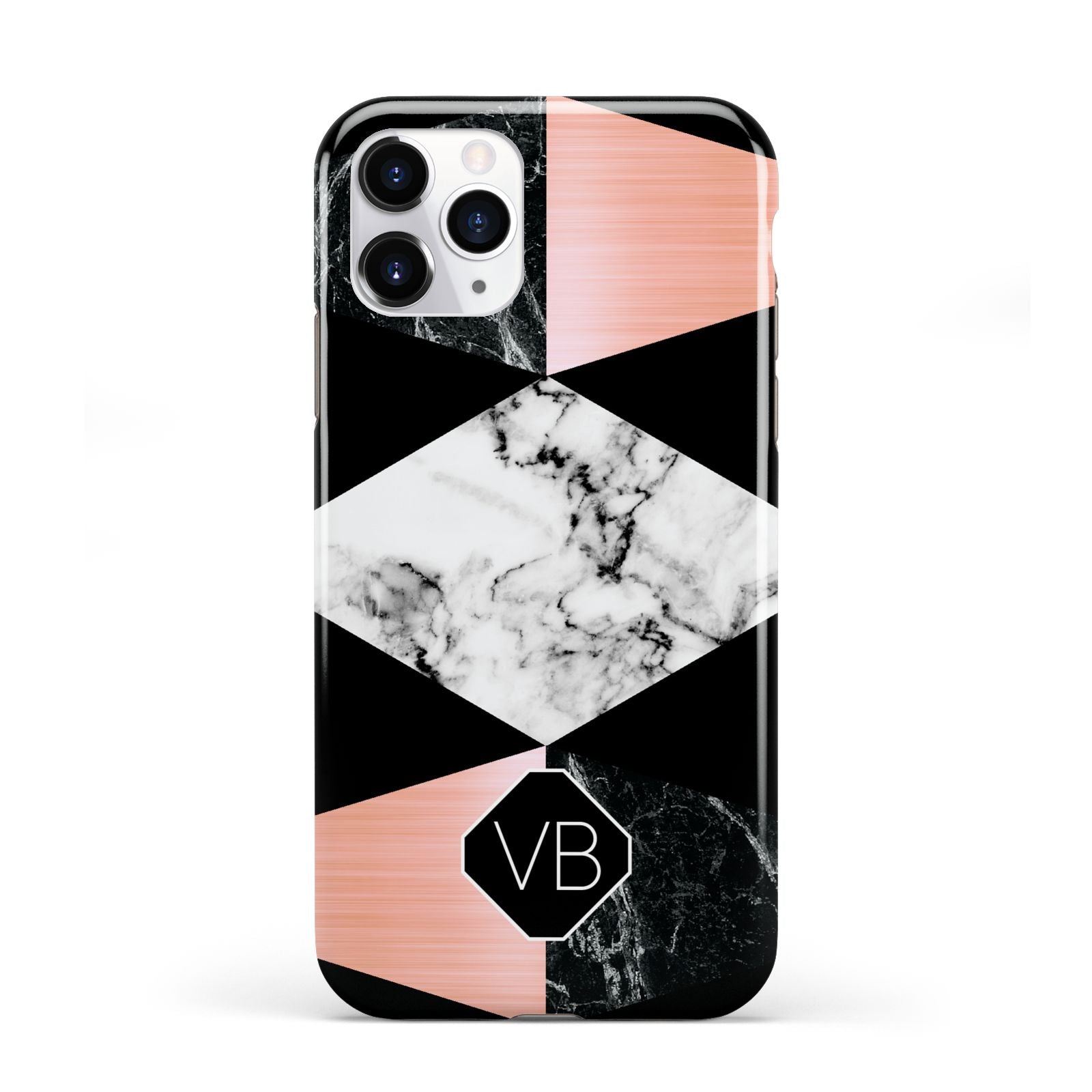 Personalised Custom Marble Initials iPhone 11 Pro 3D Tough Case