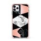 Personalised Custom Marble Initials iPhone 11 Pro Max Impact Pink Edge Case