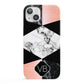 Personalised Custom Marble Initials iPhone 13 Full Wrap 3D Snap Case