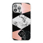 Personalised Custom Marble Initials iPhone 13 Pro Max TPU Impact Case with White Edges