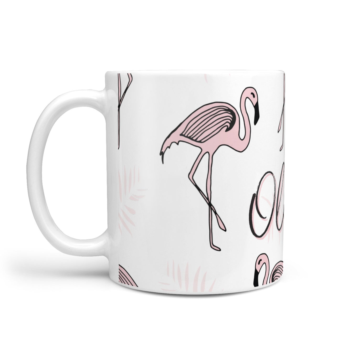 Personalised Cute Pink Flamingo 10oz Mug Alternative Image 1