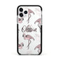 Personalised Cute Pink Flamingo Apple iPhone 11 Pro in Silver with Black Impact Case