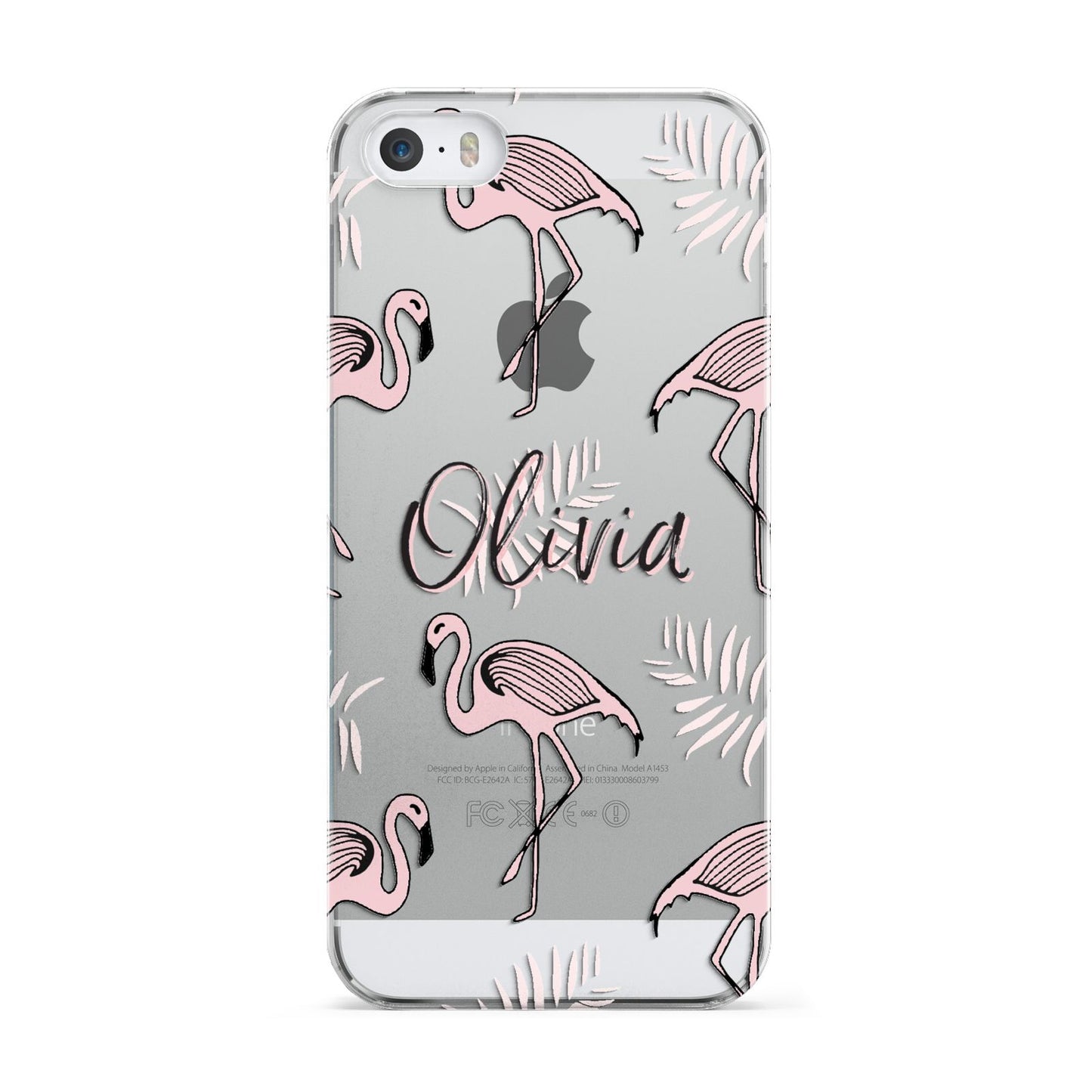 Personalised Cute Pink Flamingo Apple iPhone 5 Case
