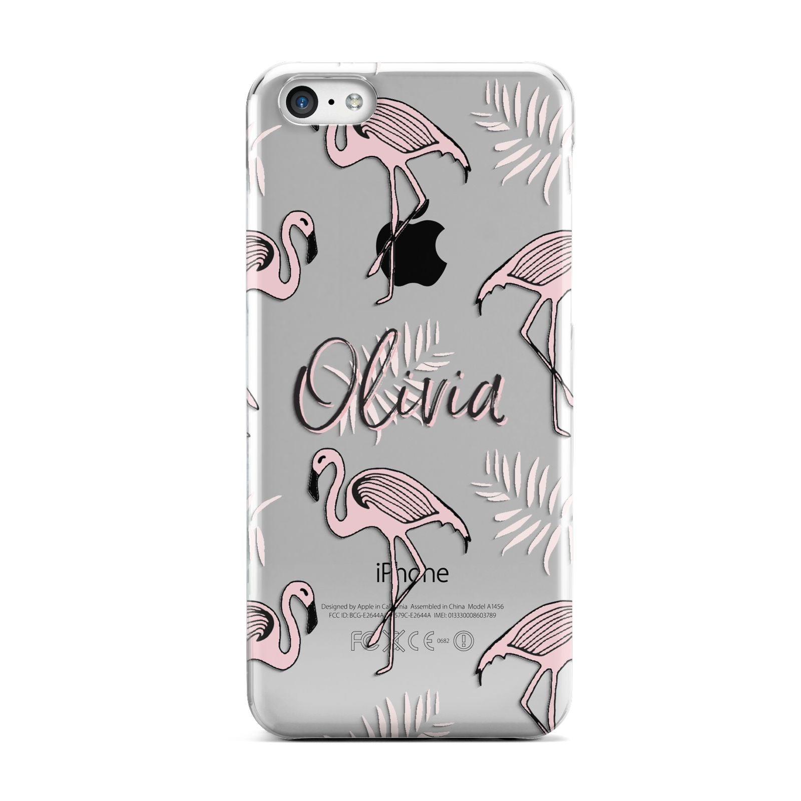 Personalised Cute Pink Flamingo Apple iPhone 5c Case