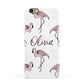 Personalised Cute Pink Flamingo Apple iPhone 6 3D Snap Case