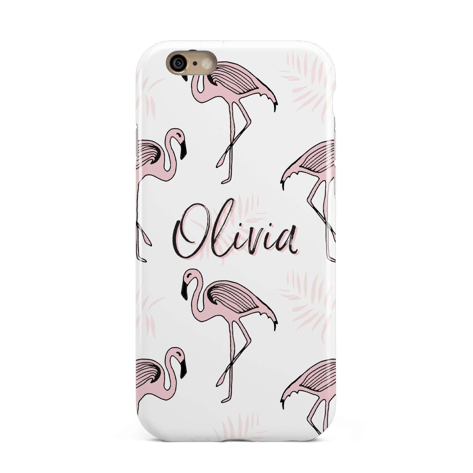 Personalised Cute Pink Flamingo Apple iPhone 6 3D Tough Case