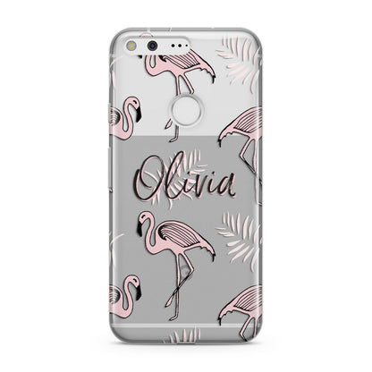 Personalised Cute Pink Flamingo Google Pixel Case