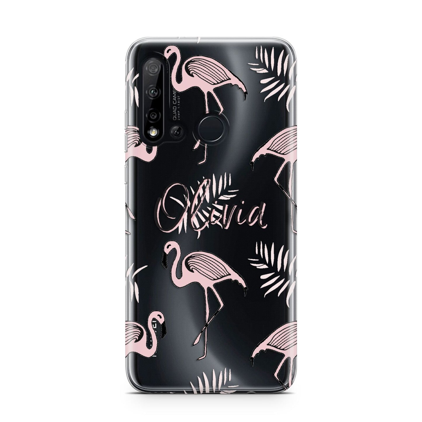 Personalised Cute Pink Flamingo Huawei P20 Lite 5G Phone Case