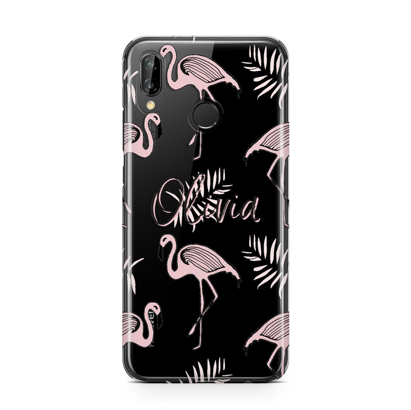 Personalised Cute Pink Flamingo Huawei P20 Lite Phone Case