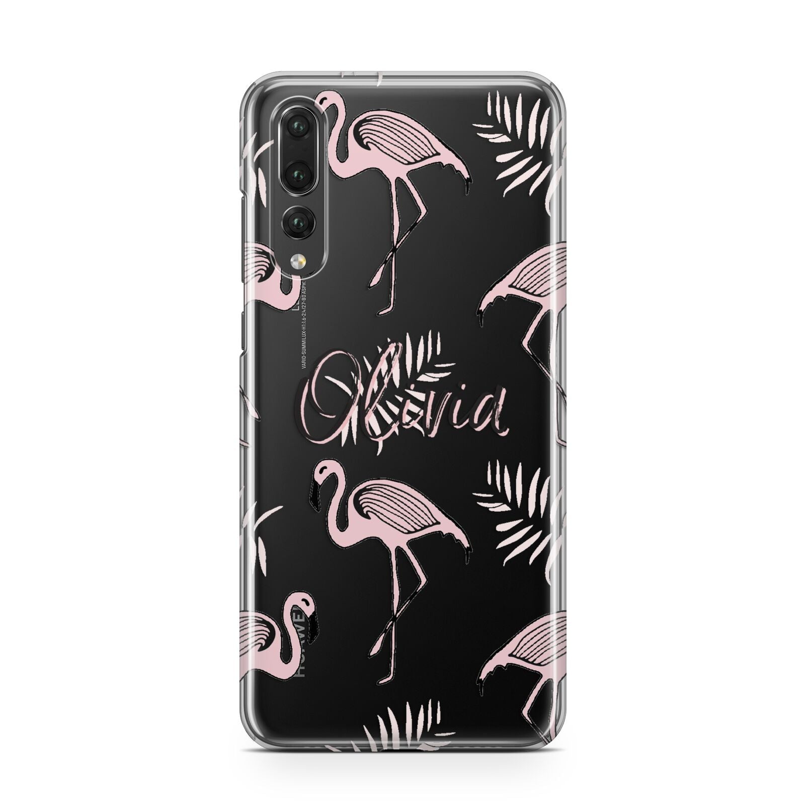 Personalised Cute Pink Flamingo Huawei P20 Pro Phone Case