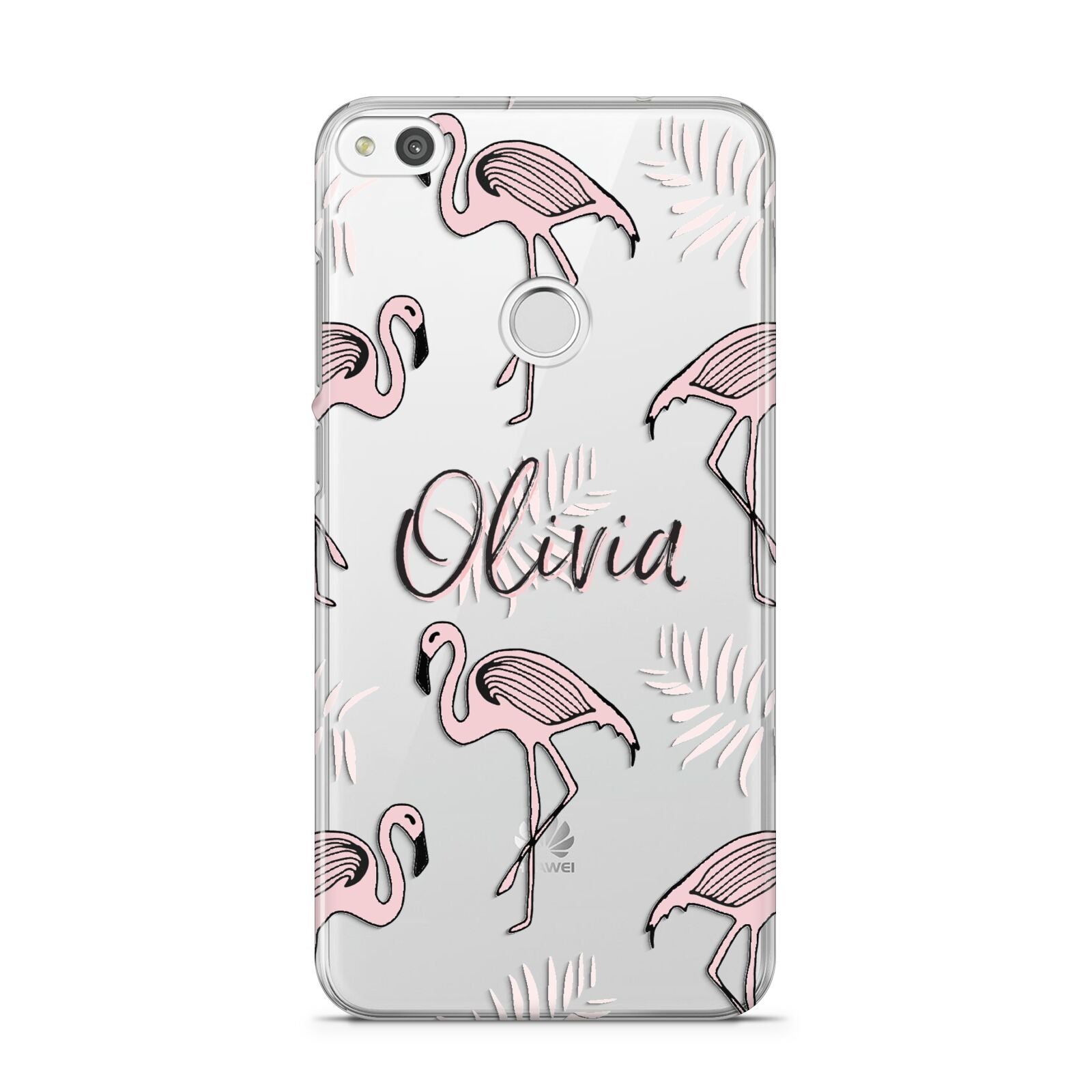 Personalised Cute Pink Flamingo Huawei P8 Lite Case