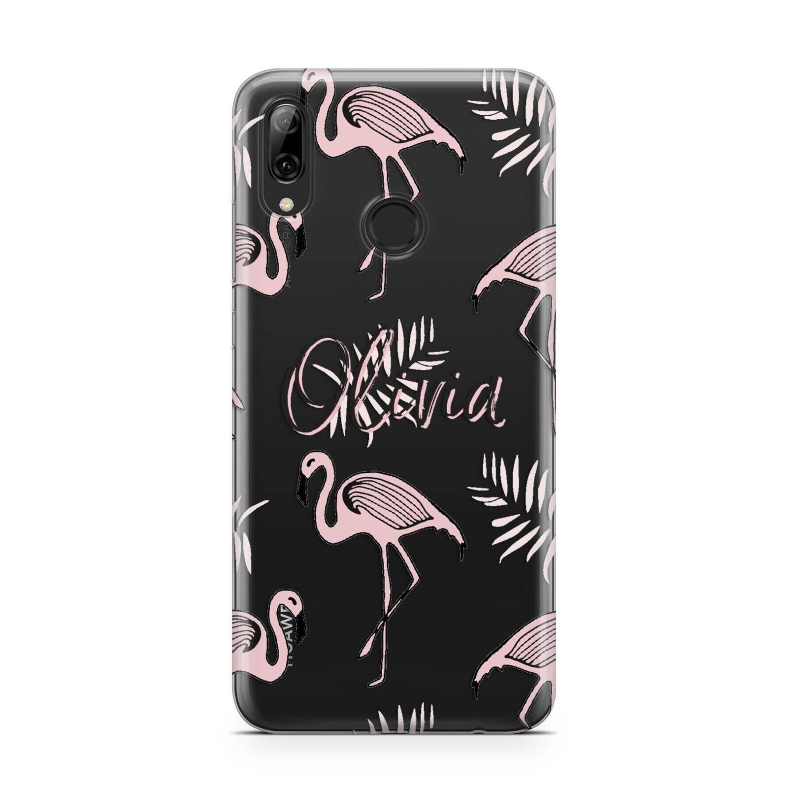 Personalised Cute Pink Flamingo Huawei Y7 2019