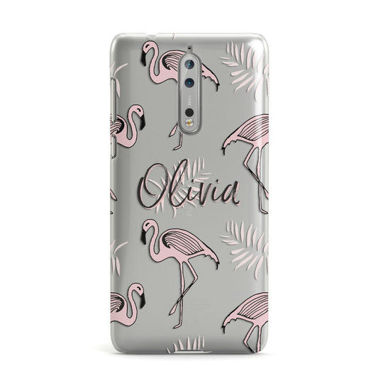 Personalised Cute Pink Flamingo Nokia Case