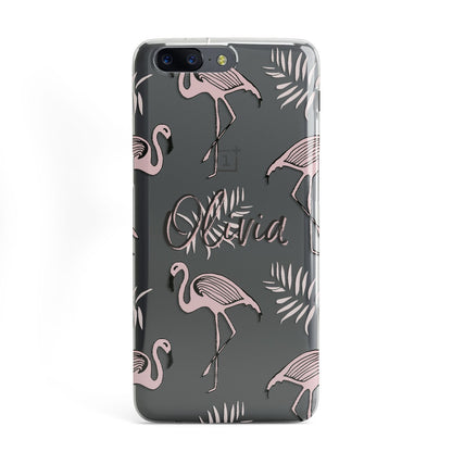 Personalised Cute Pink Flamingo OnePlus Case