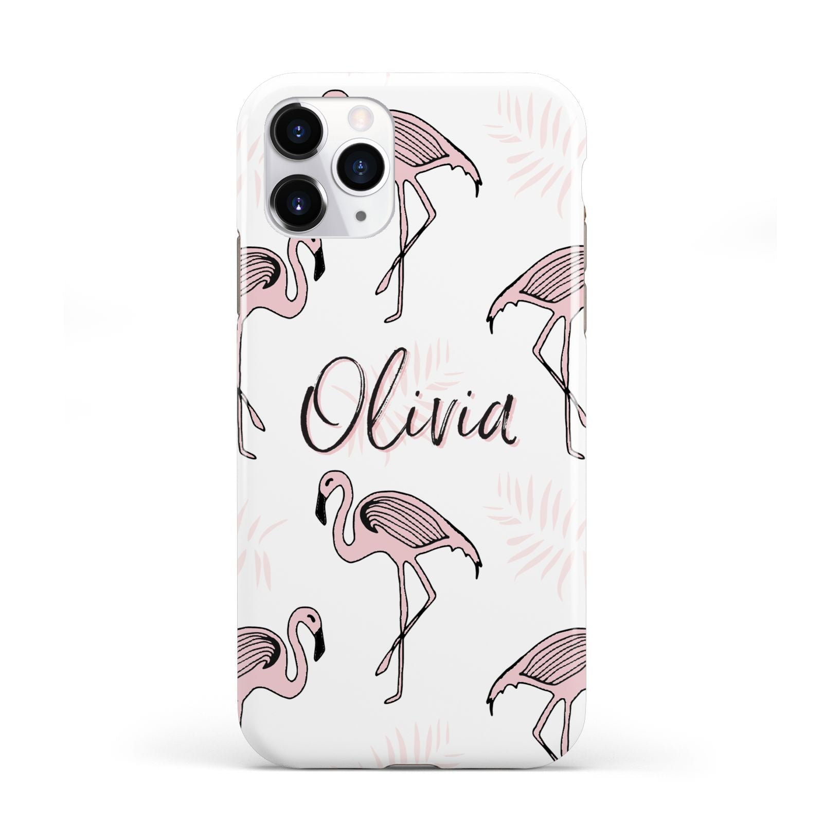 Personalised Cute Pink Flamingo iPhone 11 Pro 3D Tough Case