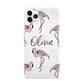 Personalised Cute Pink Flamingo iPhone 11 Pro Max 3D Snap Case