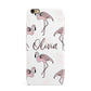 Personalised Cute Pink Flamingo iPhone 6 Plus 3D Snap Case on Gold Phone