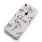 Personalised Cute Pink Flamingo iPhone 8 Bumper Case on Silver iPhone Alternative Image