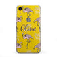 Personalised Cute Pink Flamingo iPhone XR 2D Snap on Yellow Phone