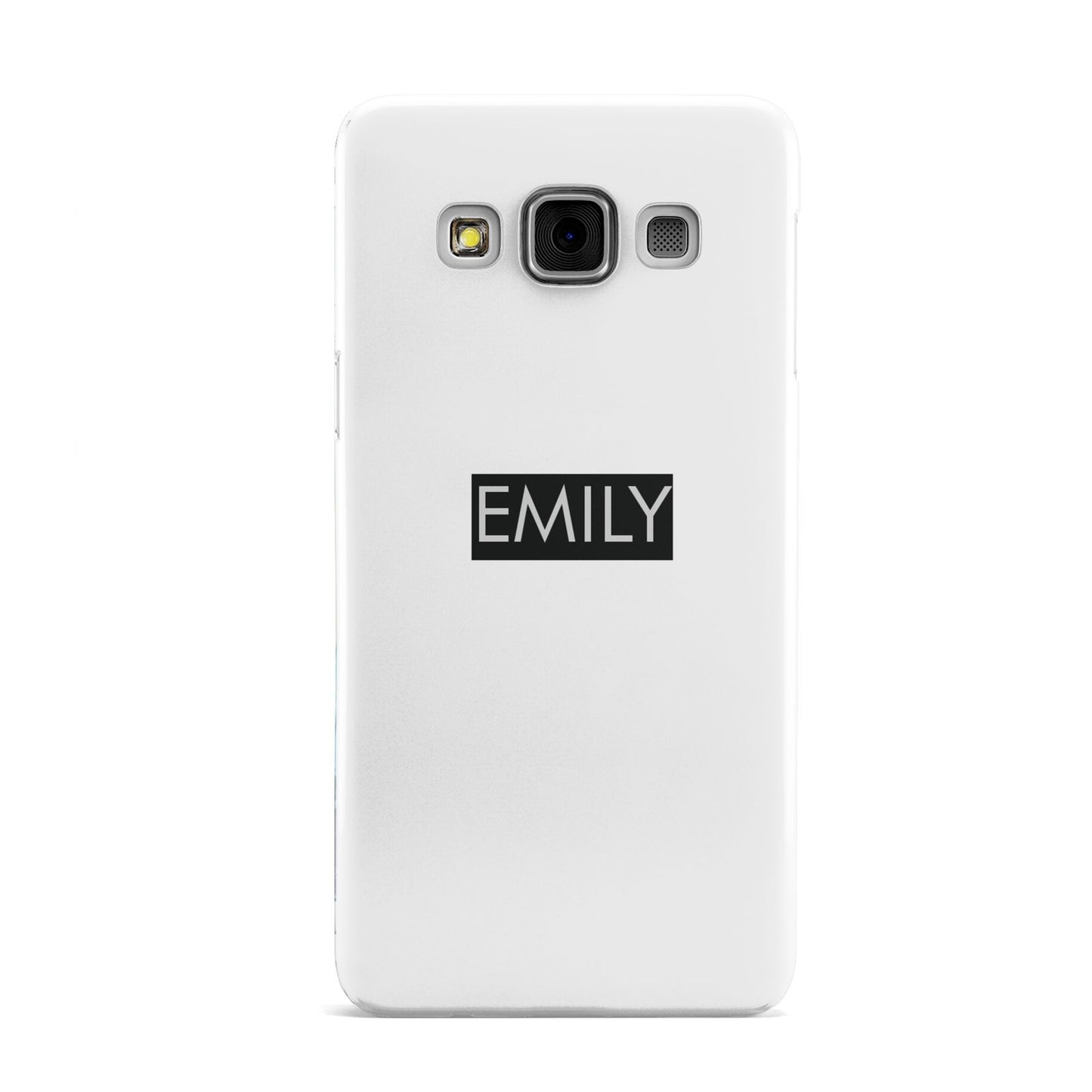 Personalised Cutout Name Heart Clear Black Samsung Galaxy A3 Case