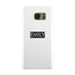 Personalised Cutout Name Heart Clear Black Samsung Galaxy Case