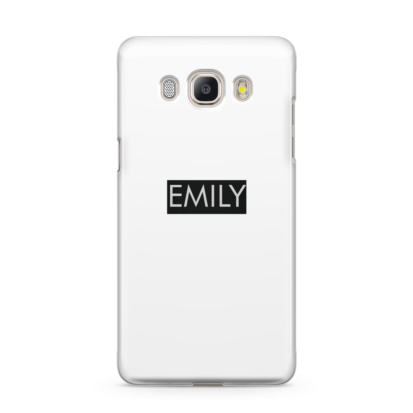Personalised Cutout Name Heart Clear Black Samsung Galaxy J5 2016 Case