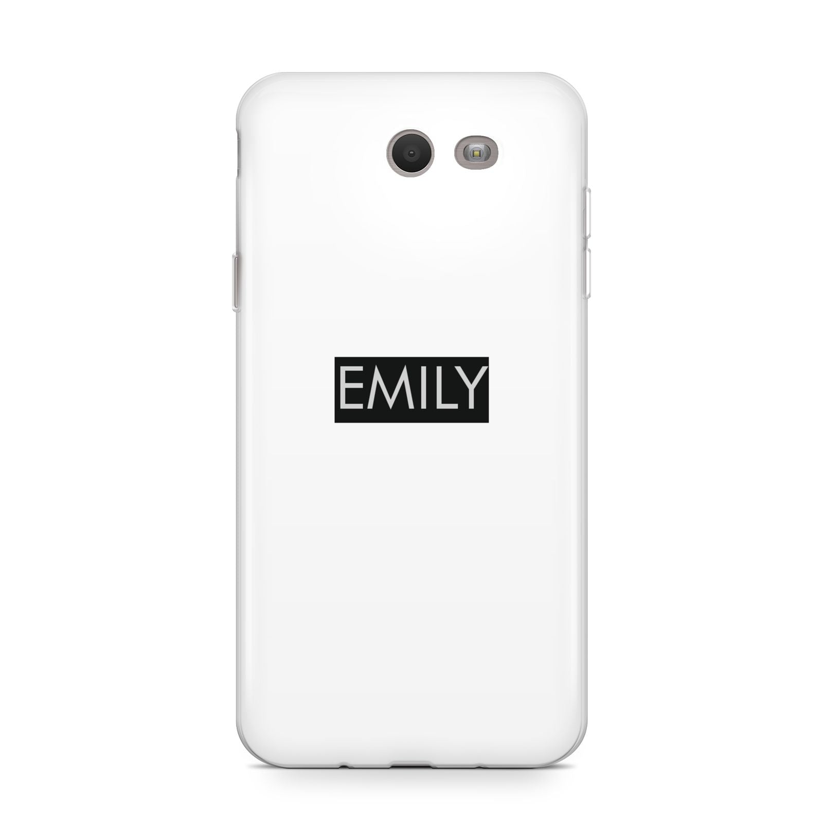Personalised Cutout Name Heart Clear Black Samsung Galaxy J7 2017 Case