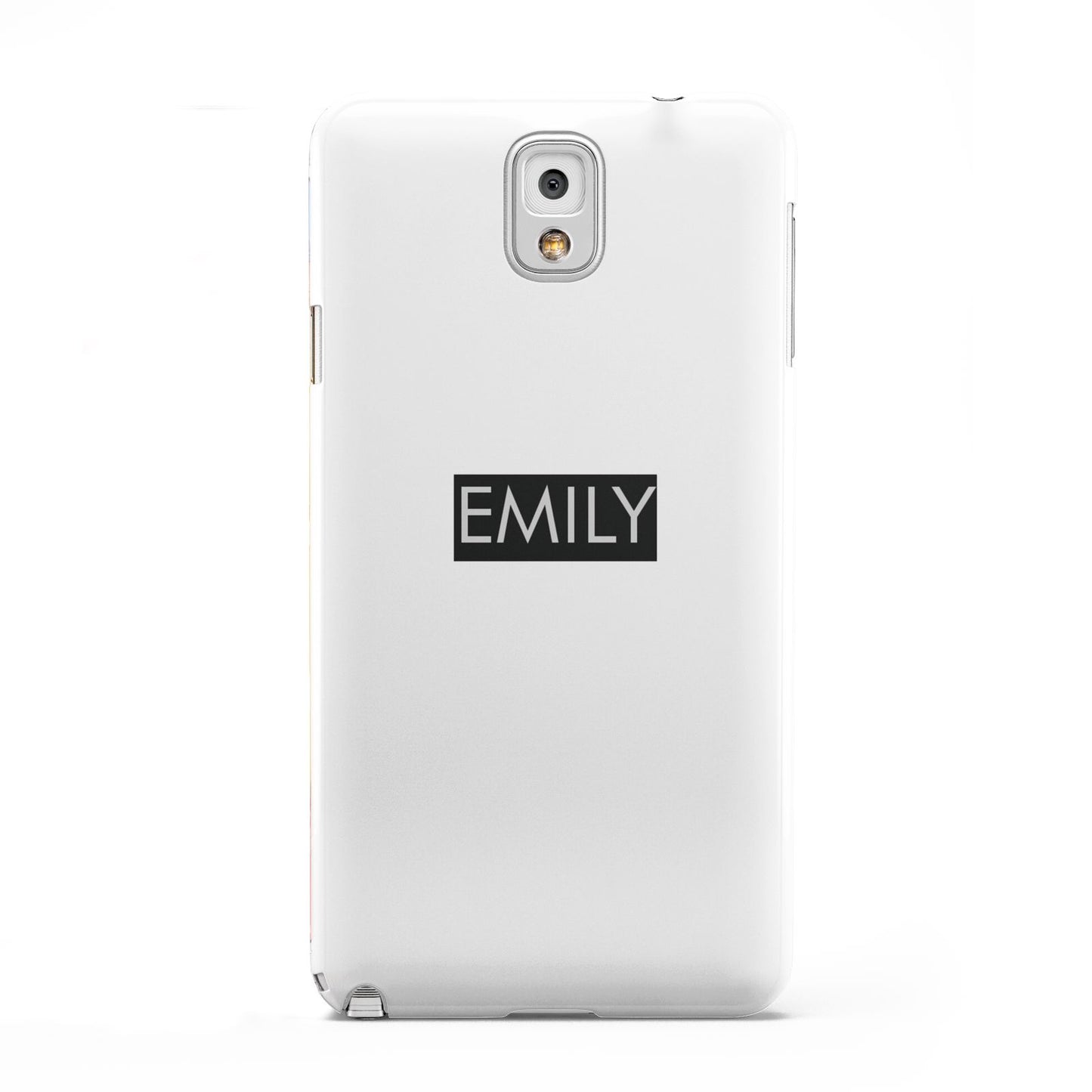 Personalised Cutout Name Heart Clear Black Samsung Galaxy Note 3 Case