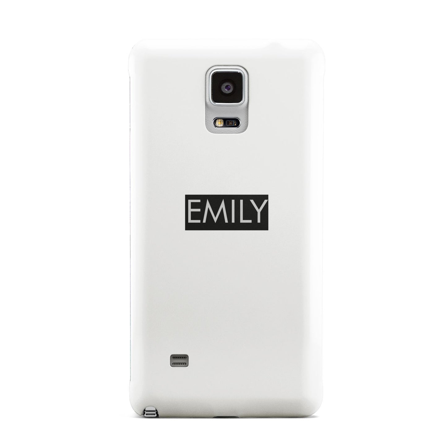 Personalised Cutout Name Heart Clear Black Samsung Galaxy Note 4 Case