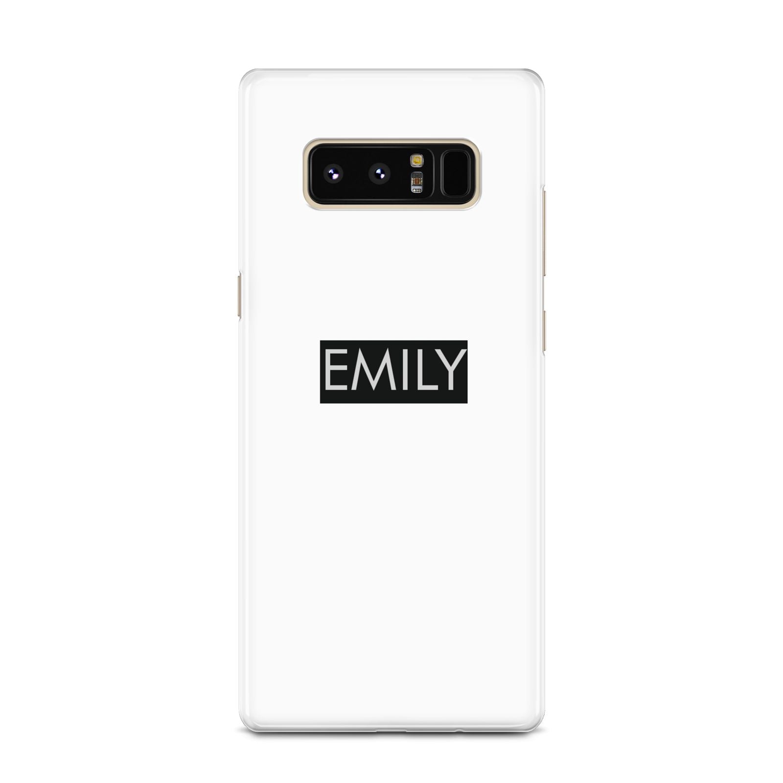 Personalised Cutout Name Heart Clear Black Samsung Galaxy Note 8 Case