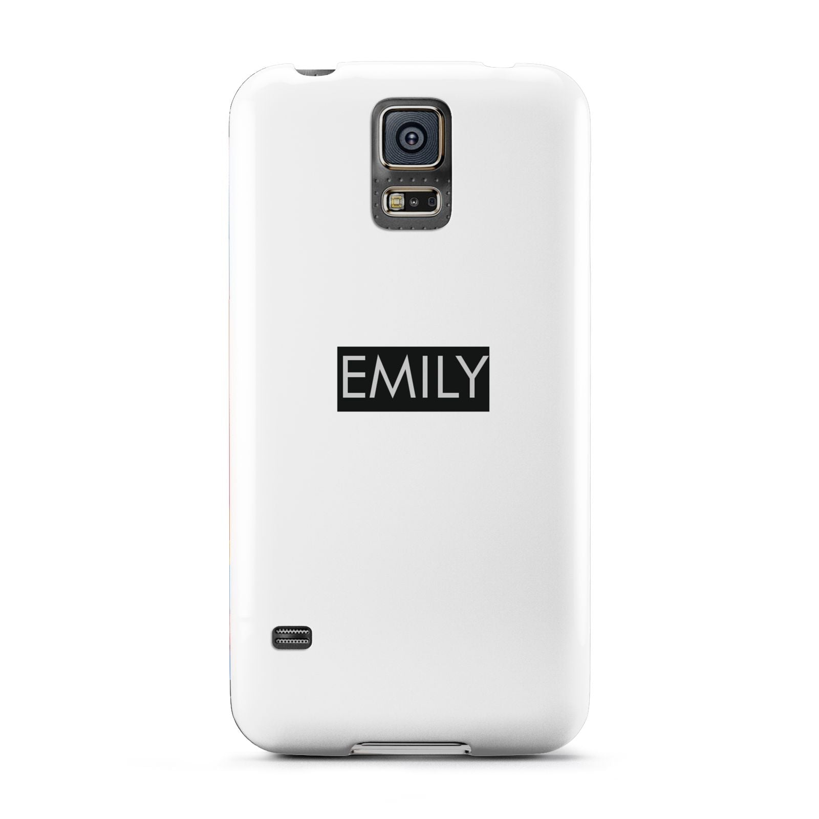 Personalised Cutout Name Heart Clear Black Samsung Galaxy S5 Case