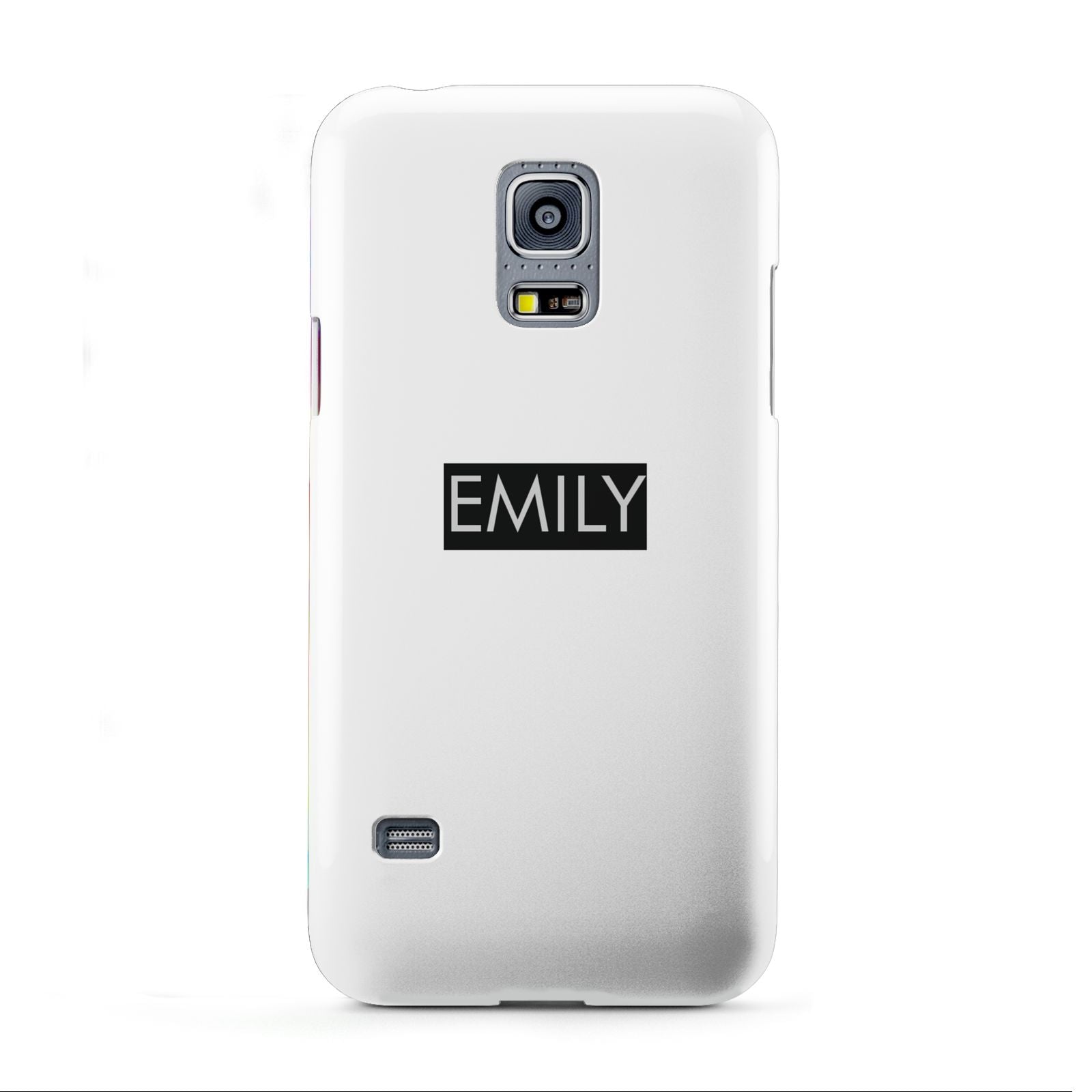 Personalised Cutout Name Heart Clear Black Samsung Galaxy S5 Mini Case