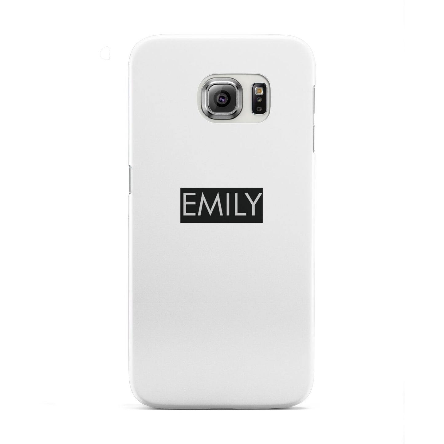 Personalised Cutout Name Heart Clear Black Samsung Galaxy S6 Edge Case