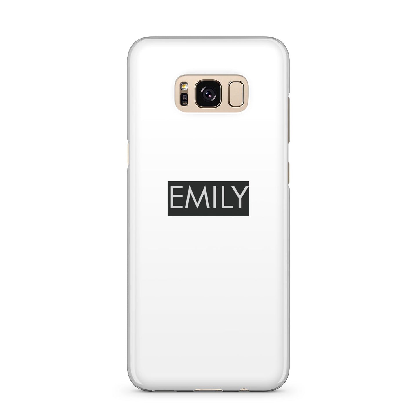 Personalised Cutout Name Heart Clear Black Samsung Galaxy S8 Plus Case