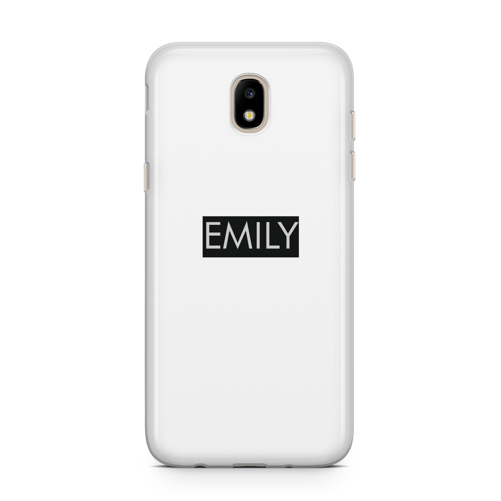 Personalised Cutout Name Heart Clear Black Samsung J5 2017 Case