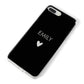 Personalised Cutout Name Heart Clear Black iPhone 8 Plus Bumper Case on Silver iPhone Alternative Image