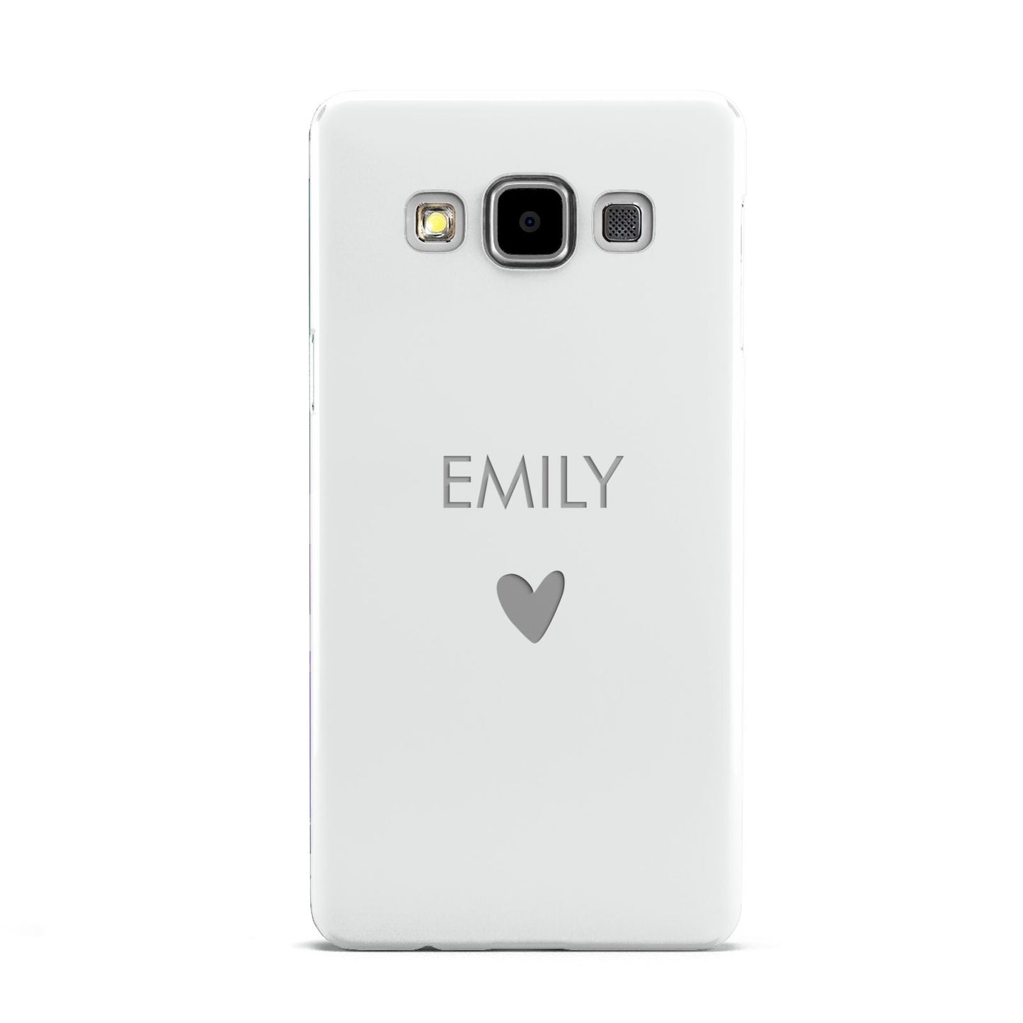 Personalised Cutout Name Heart Clear White Samsung Galaxy A5 Case