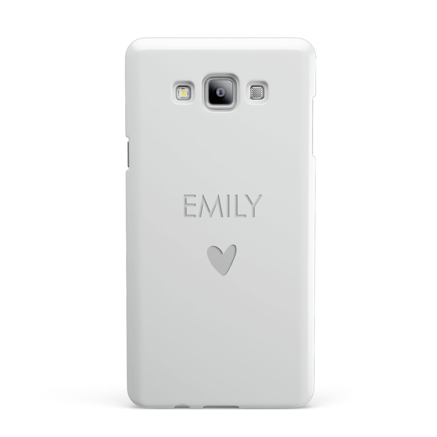 Personalised Cutout Name Heart Clear White Samsung Galaxy A7 2015 Case