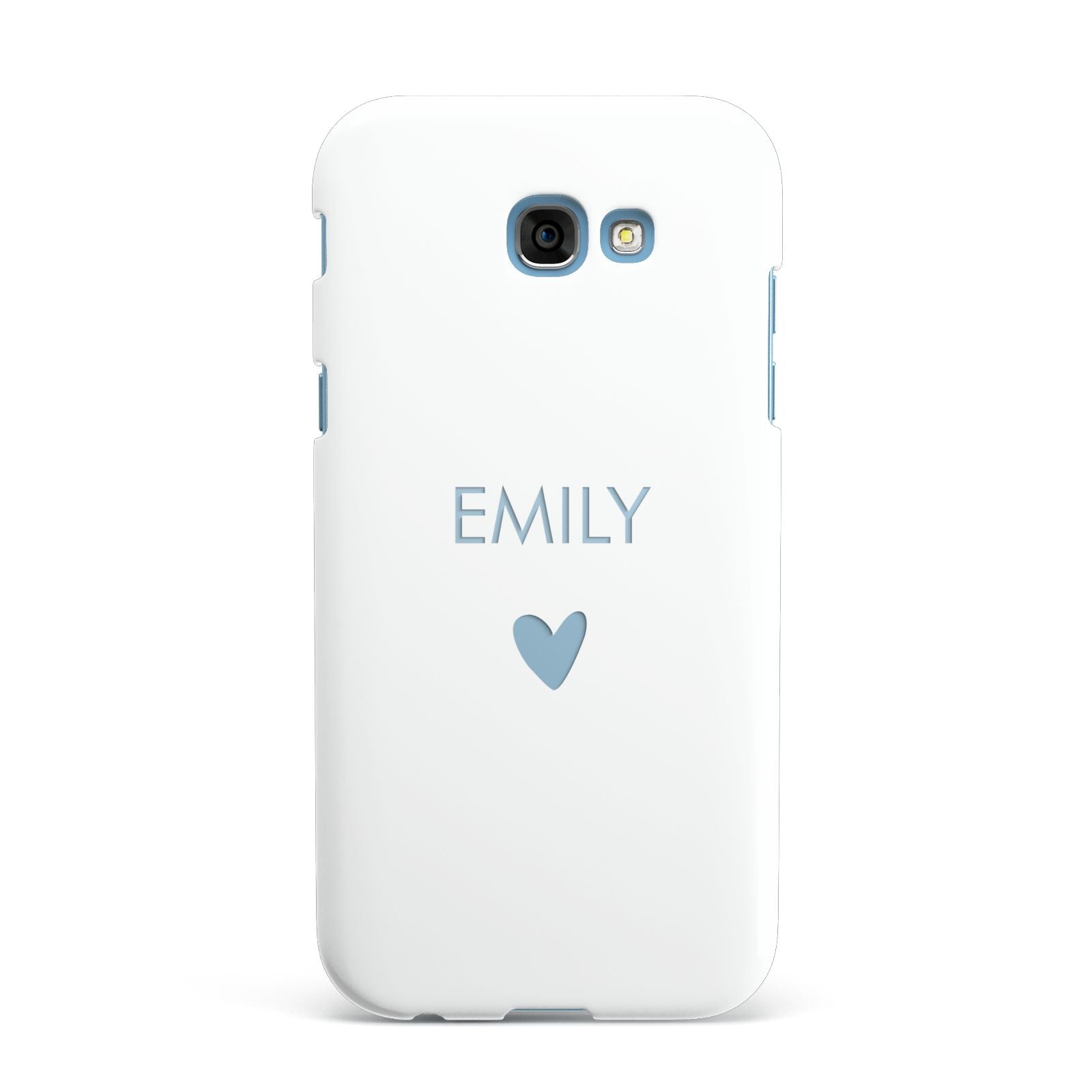Personalised Cutout Name Heart Clear White Samsung Galaxy A7 2017 Case