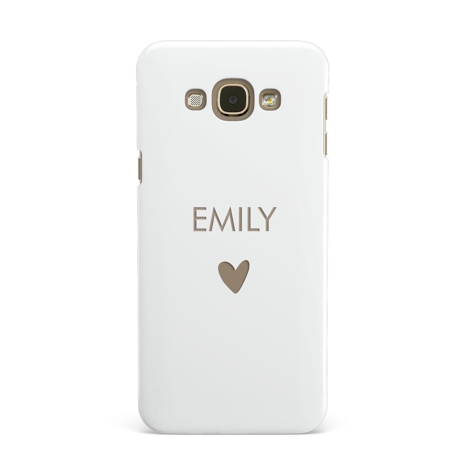 Personalised Cutout Name Heart Clear White Samsung Galaxy A8 Case