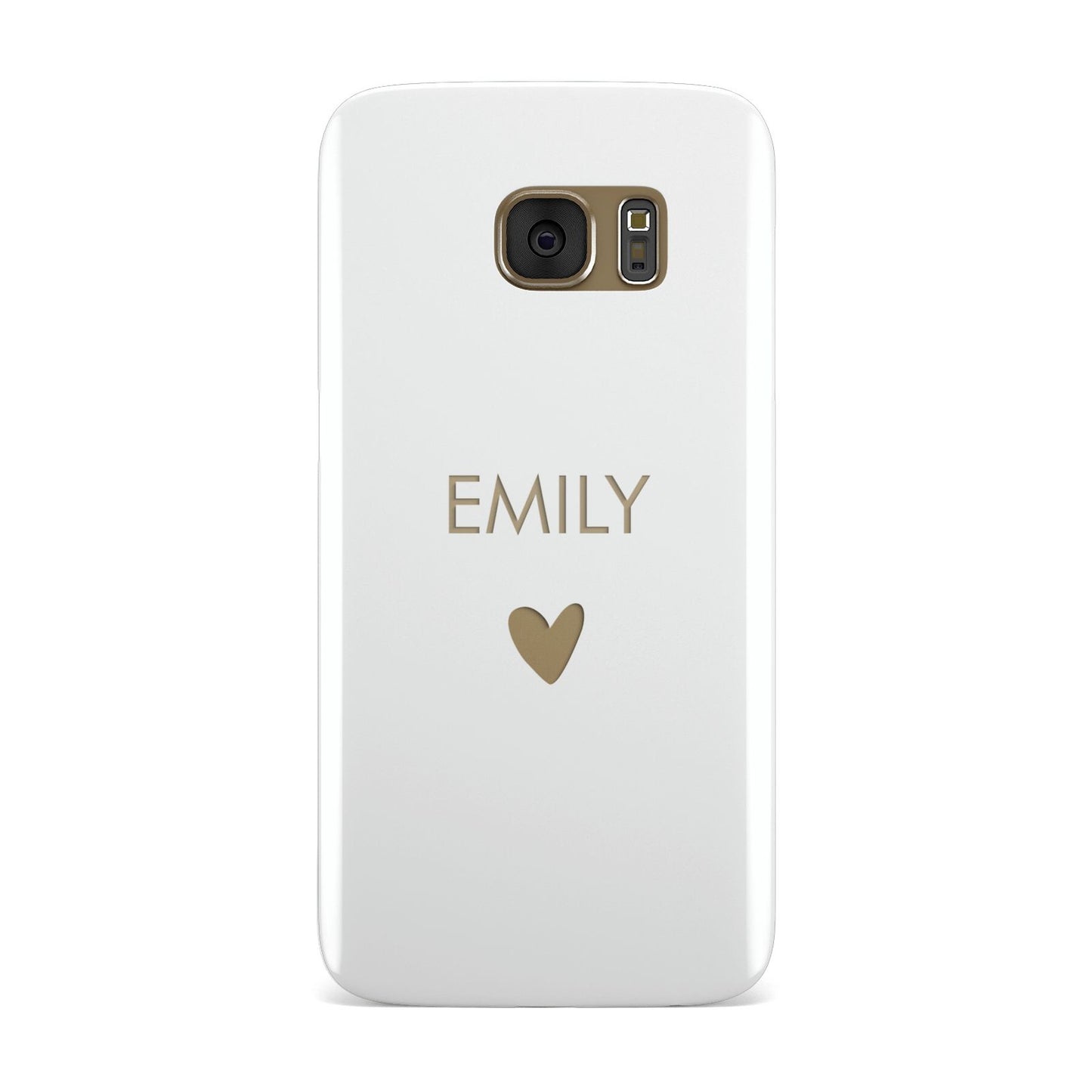 Personalised Cutout Name Heart Clear White Samsung Galaxy Case
