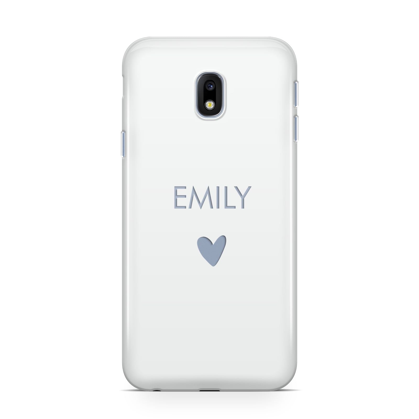 Personalised Cutout Name Heart Clear White Samsung Galaxy J3 2017 Case