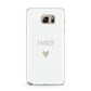 Personalised Cutout Name Heart Clear White Samsung Galaxy Note 5 Case
