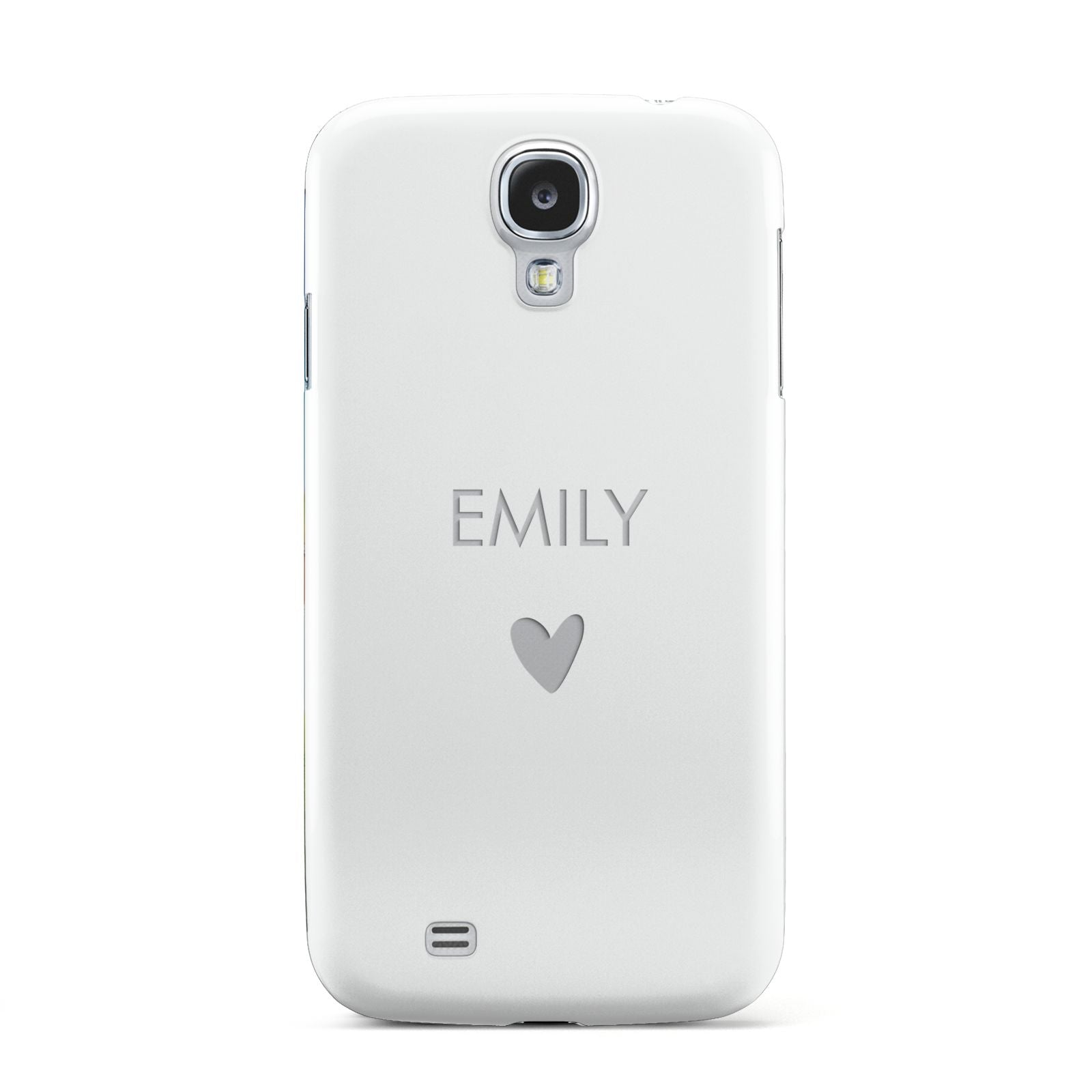 Personalised Cutout Name Heart Clear White Samsung Galaxy S4 Case