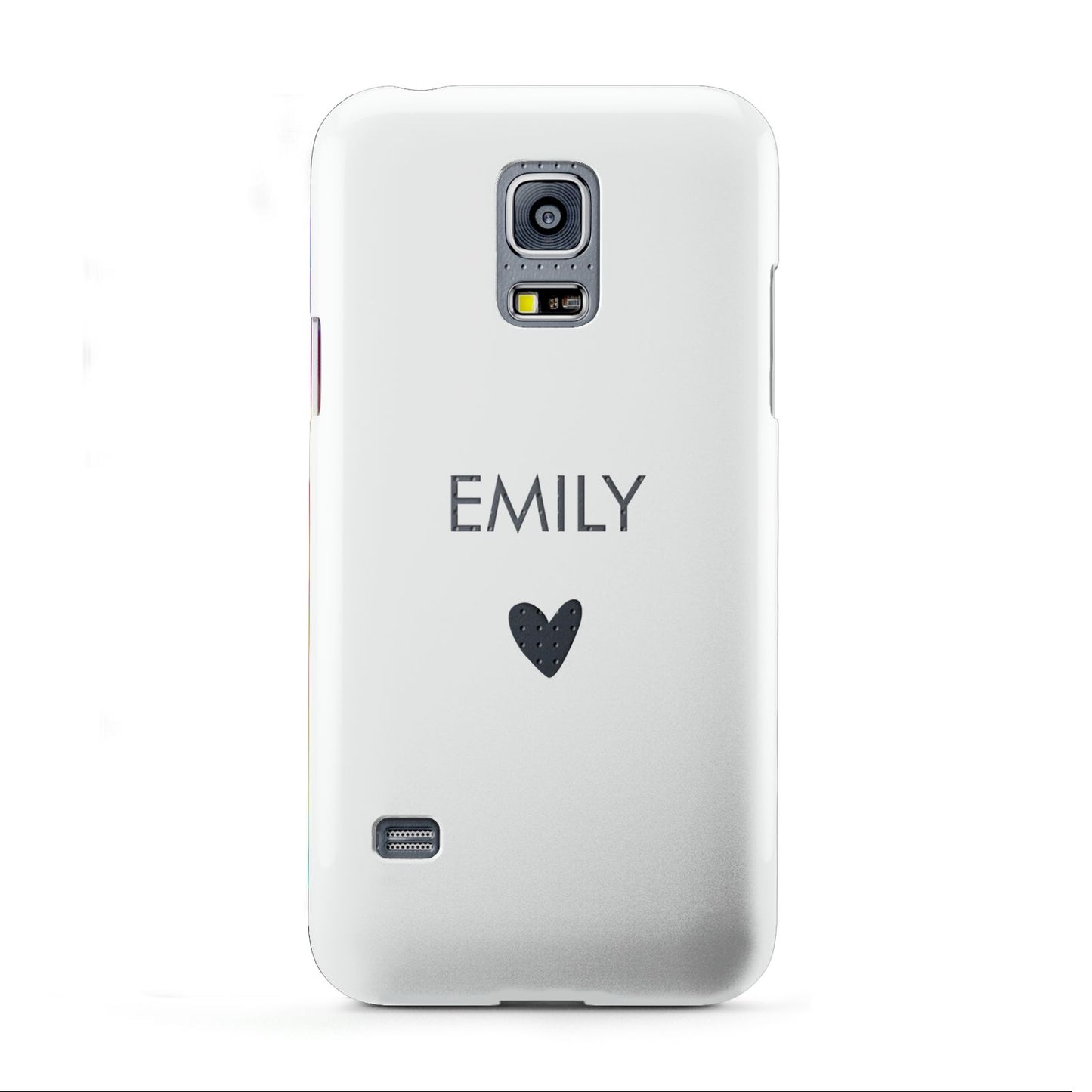 Personalised Cutout Name Heart Clear White Samsung Galaxy S5 Mini Case