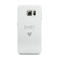 Personalised Cutout Name Heart Clear White Samsung Galaxy S6 Edge Case
