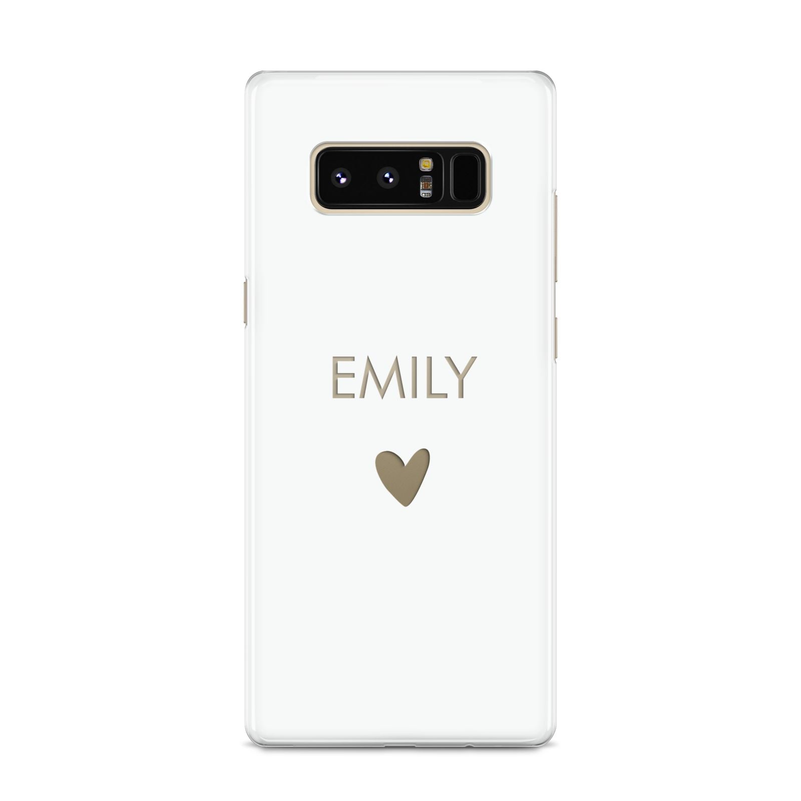 Personalised Cutout Name Heart Clear White Samsung Galaxy S8 Case