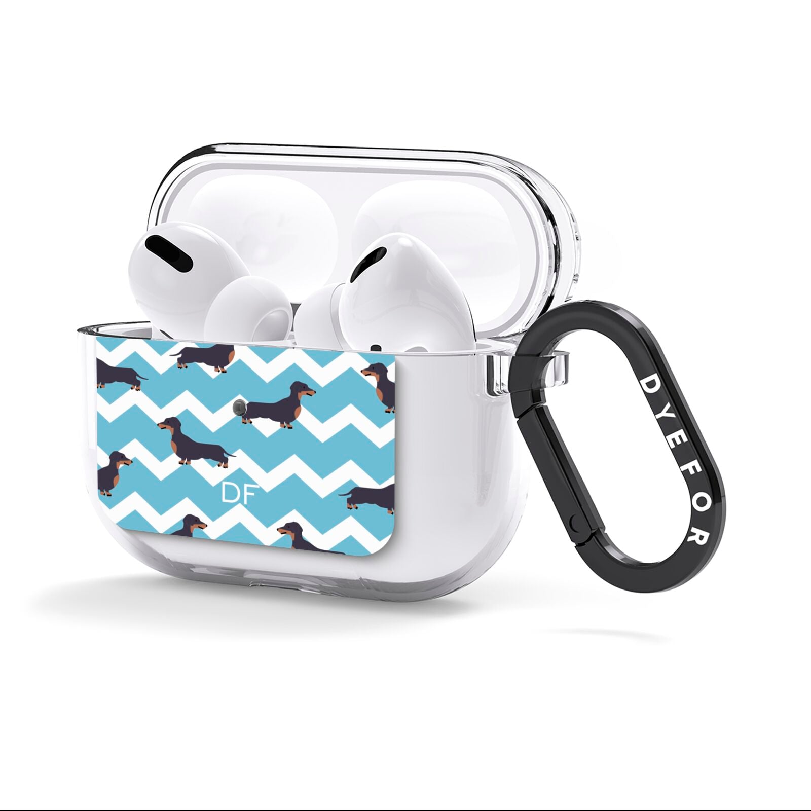 Personalised Dachshund AirPods Clear Case 3rd Gen Side Image